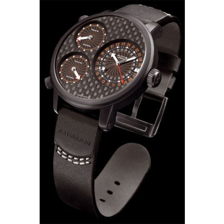 GLYCINE AIRMAN 7 TITANIUM BLACK DLC